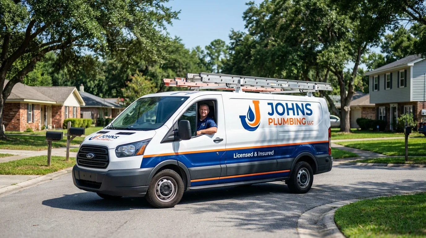 Johns Plumbing LLC service van in Susquehanna, PA