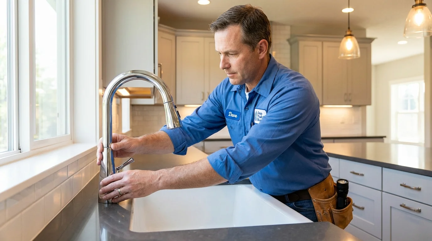 Kitchen faucet installation by Johns Plumbing LLC in Susquehanna